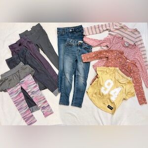Girls Clothing Bundle – Size 5 (10 Pieces) – Leggings, Jeans & Tops